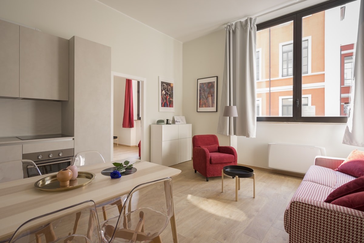 Residential living space interior
